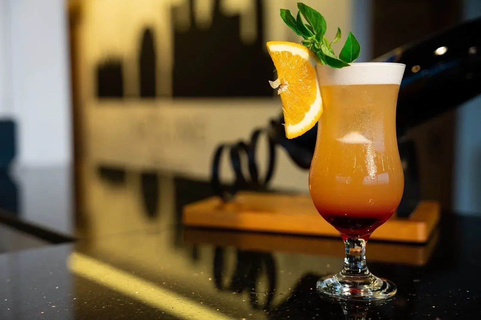 Cocktail prepared for a Skyline evening