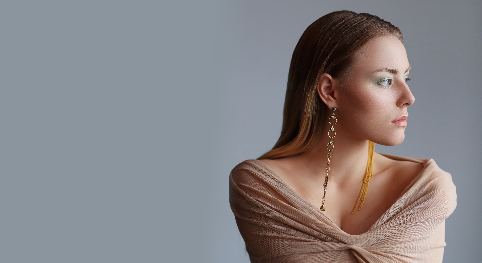 Woman wearing fine jewellery